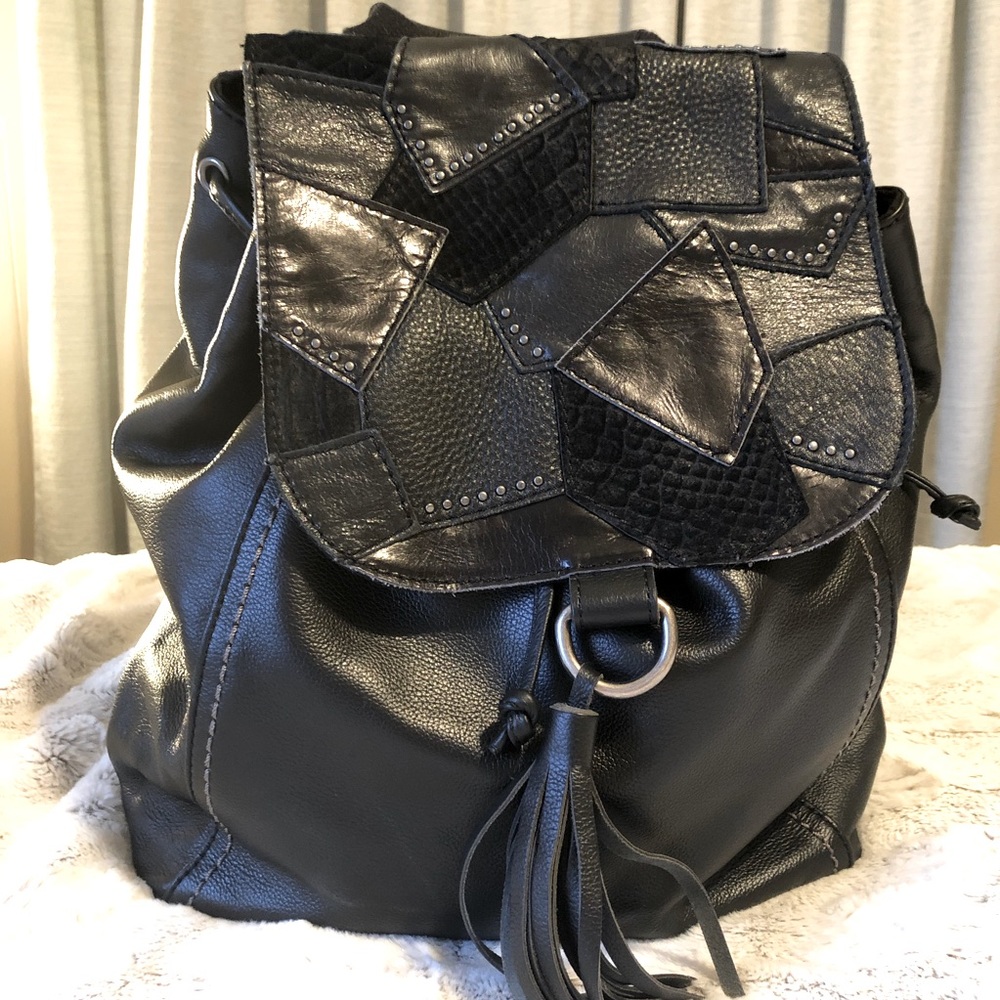 The Sak Avalon leather patchwork backpack